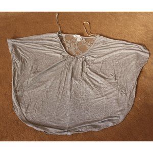 "ambiance apparel" light gray tunic top